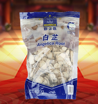 廚之選(HORECA SELECT)白芷產(chǎn)自廣西桂林400g每袋，選用上等的白芷為原料精心制作而成，品質(zhì)天然，口味純正。斷面白色，粉性足，味辛性溫，安全無污染，食用放心健康。經(jīng)現(xiàn)代先進(jìn)的工藝加工制作，使?fàn)I養(yǎng)充分保留，深受消費(fèi)者的喜愛。