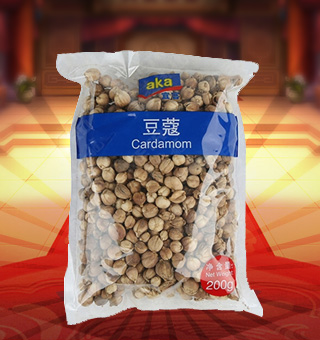 宜客(AKA)豆蔻產(chǎn)自四川成都200g每袋，選用上等優(yōu)質(zhì)的豆蔻為原料，經(jīng)現(xiàn)代先進(jìn)的工藝，精心制作而成，品質(zhì)天然，口味純正。營養(yǎng)豐富，天然美味，綠色健康，氣味芳香，味道純正，品質(zhì)有保障，可放心食用。塑料質(zhì)地包裝，簡潔大方，食用簡單，是您廚房常備品的上好選擇，帶給您全新的精彩體驗(yàn)。