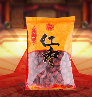 閩融滄州紅棗產(chǎn)自河北滄州500g每袋，滄州紅棗色澤鮮紅、皮薄、肉厚、核小、味道甘美清香，并具有較高的營(yíng)養(yǎng)價(jià)值。