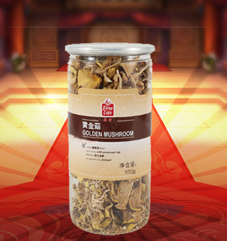 薈食(FINE LIFE)黃金菇產(chǎn)自四川成都100g每袋，質(zhì)輕盈，有特殊天然菌香，味道鮮美，風(fēng)味獨(dú)特，保留了豐富的營養(yǎng)成分。采取透明包裝，新鮮清晰可見，干凈衛(wèi)生，方便存放冷藏，方便消費(fèi)者們的選購，安全健康，放心購買。